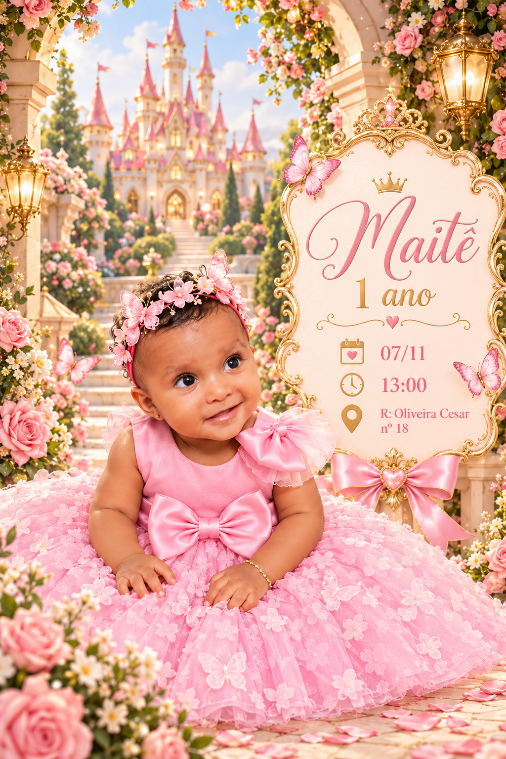 Convite Maitê - 1 ano